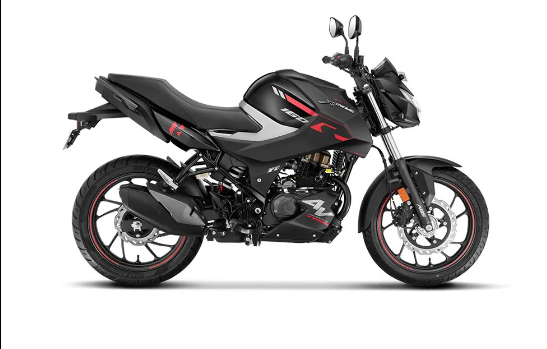 Hero Xtreme streetfighter motorcycles in a studio setting