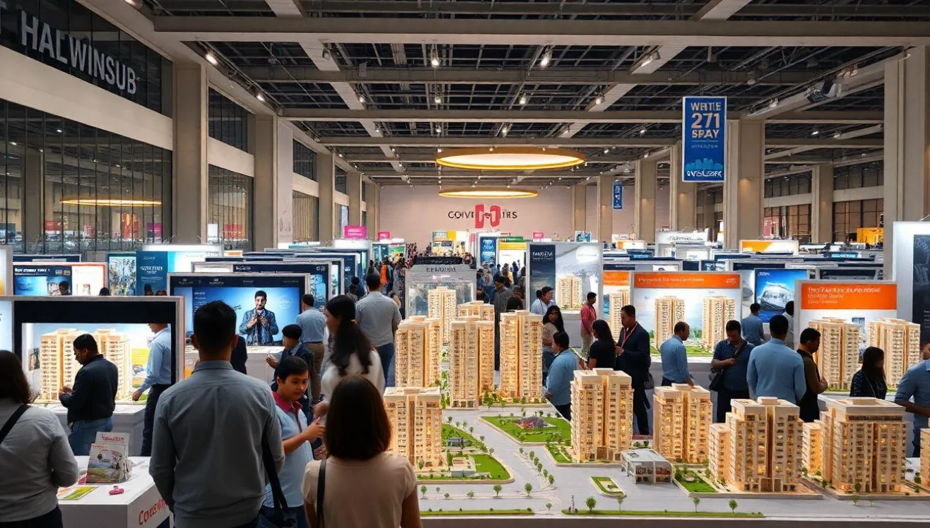 Real estate exhibition showcasing residential properties and housing projects in Hyderabad