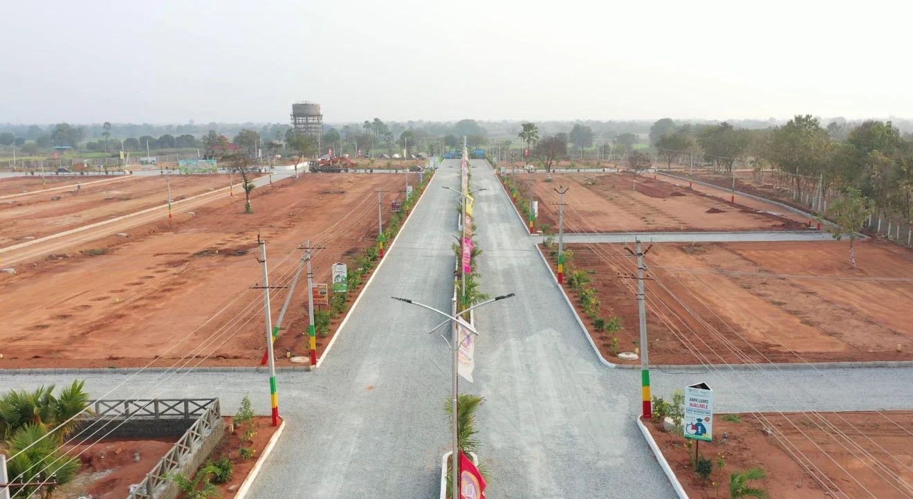 Residential plotted development with internal roads in Hyderabad