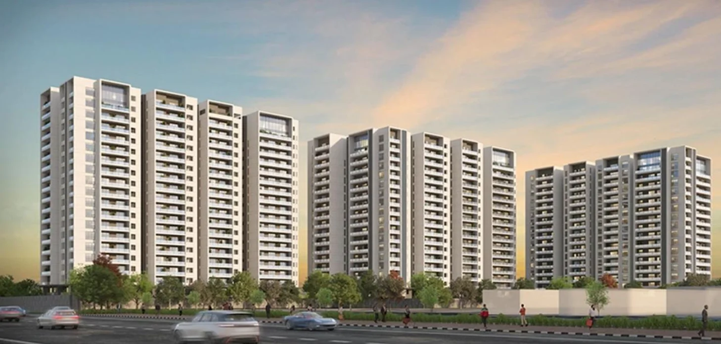 High-rise residential towers representing the Cybercity Trevita project in Kondapur