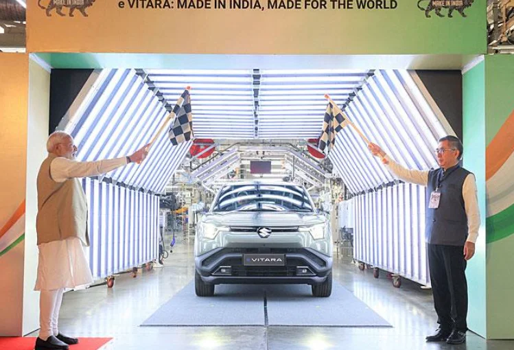 Maruti Suzuki electric SUV representing India's growing electric-vehicle export industry