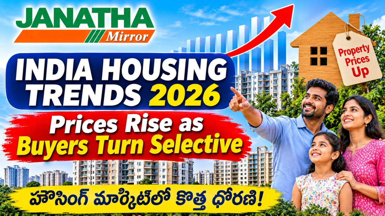 Modern Indian residential apartments representing 2026 housing trends, rising property prices and changing homebuyer demand.